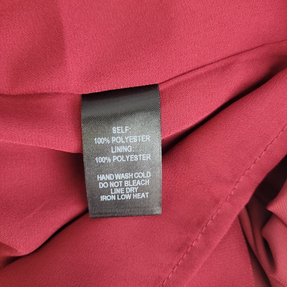 Lulus womens small Dear friend satin Drape front shift minidress wine maroon - Picture 7 of 10